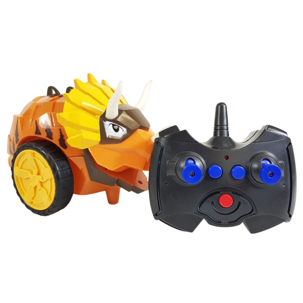 Dinosaur RC Car 2.4GHz Remote Control 360° Spin Light Sound Toy