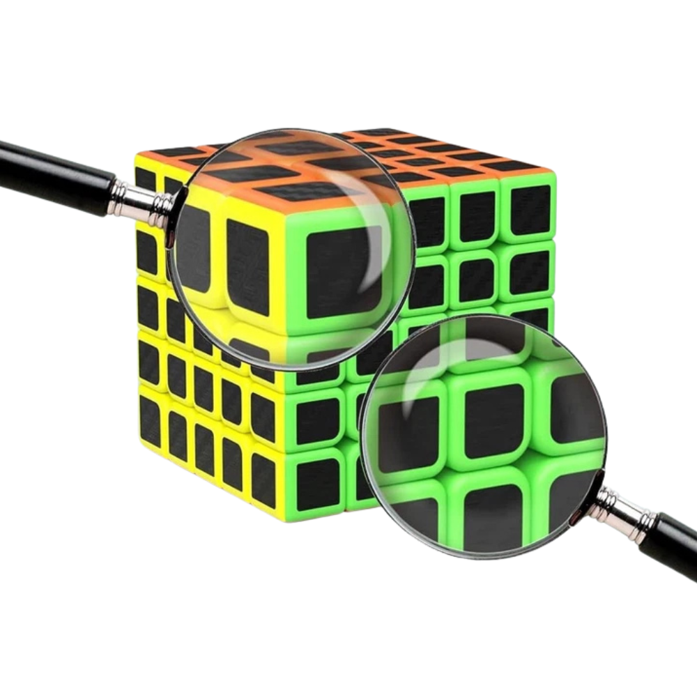 5x5 Speed Cube Puzzle Super-Durable Carbon Fiber Sticker Magic Cube with Vivid Colours