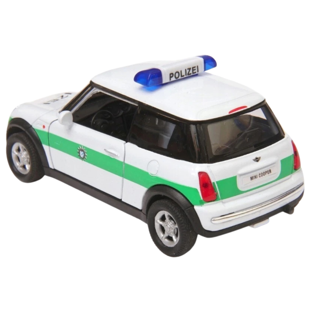 Welly Mini Cooper Polizei German Police Car Diecast Model Toy 1:34-1:39 Scale Collectible