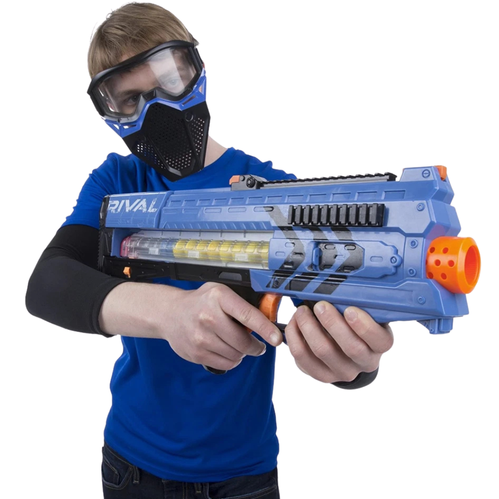Nerf Rival Team Blue Zeus Mxv-1200 Motorised Blaster with 12 Rounds Hasbro Kids Toy