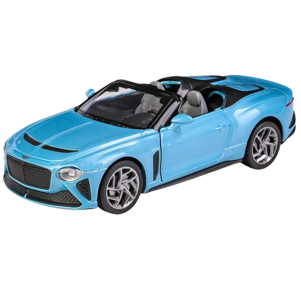 MSZ Bentley Mulliner Bacalar Blue 1:34 Scale Diecast Model Car Toy with Opening Doors