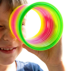 Large Slinky Magic Spring Toy Set of 12 Rainbow Kids Fidget Party Bag Fillers
