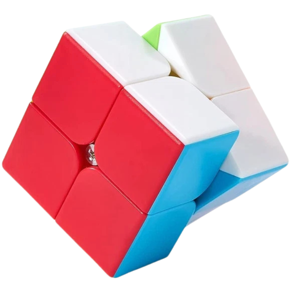 Qiyi 2x2 and 3x3 Stickerless Speed Cube Puzzle Set for Kids Fidget Toy and Brain Teaser Fun