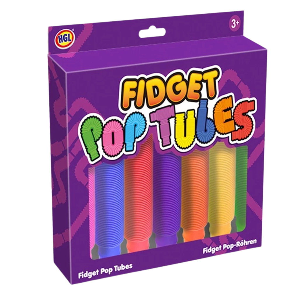 8x Fidget Pop Tubes Sensory Toy Stretchy Stress Relief Handheld Toy for Kids