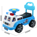 RLS My First Ride-On Police Car for Toddlers with Horn, Storage and 4 Wheels
