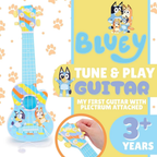Toyland 40cm Bluey My First Guitar With Plectrum, Kids Musical Toy Instrument, Tune & Play, Ages 3+