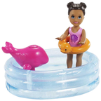 Barbie Skipper Babysitters Inc Dolls Paddling Pool Set Water Play Kids Toy New