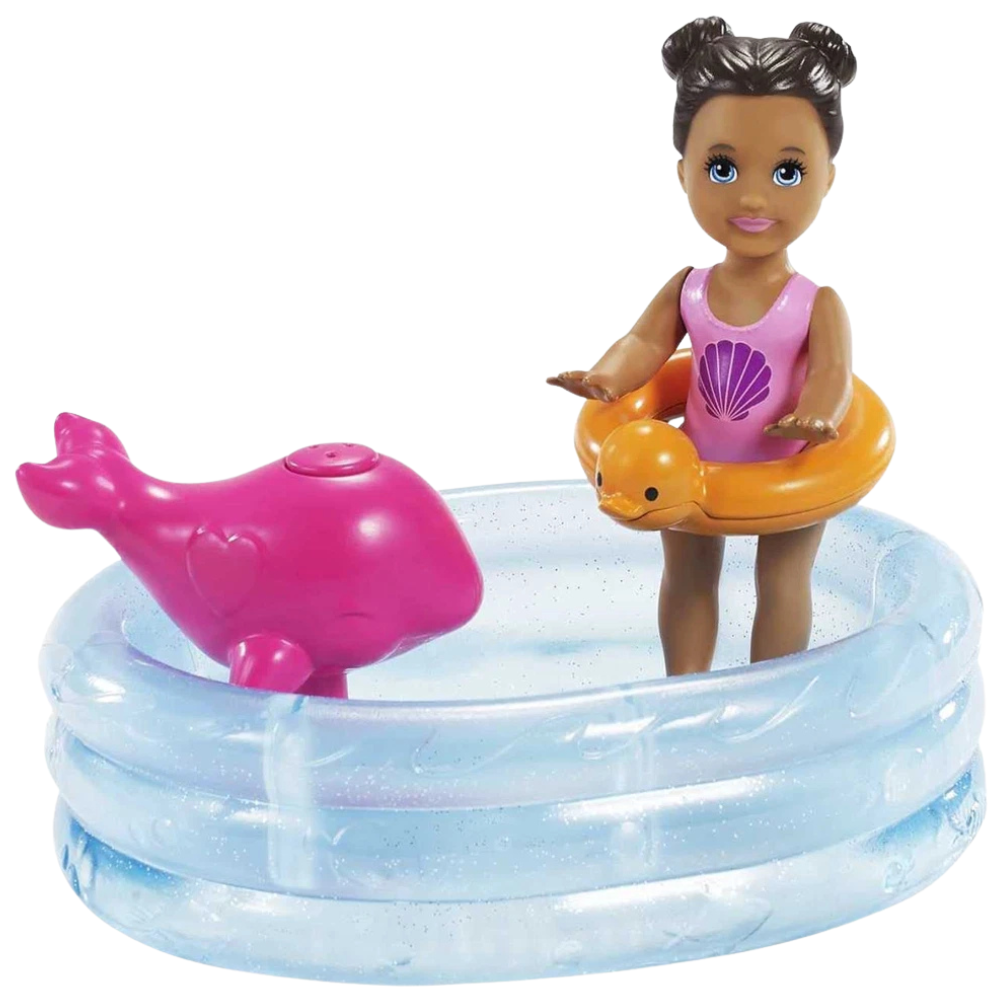 Barbie Skipper Babysitters Inc Dolls Paddling Pool Set Water Play Kids Toy New