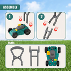 Toy Lawn Mower for Kids Garden Outdoor Play Tool with Lights Sounds & Role Play Fun