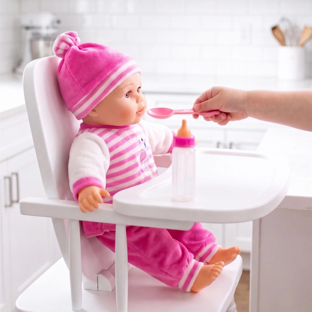 Twin Baby Dolls Girl Boy Bibi Twins Set 13-Inch Dolls with Magic Bottle Feeding Toy Set