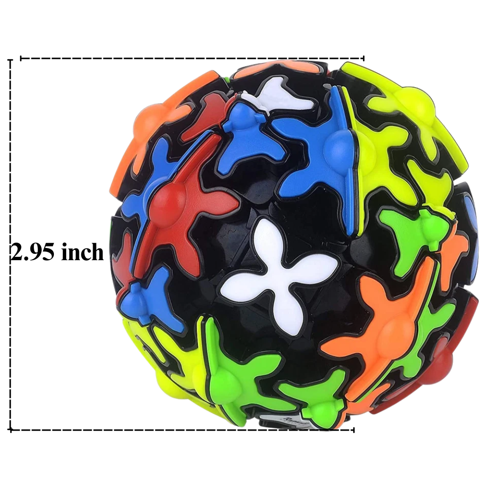 QiYi Gear Ball Cube 3D Puzzle, Spherical Gear Magic Speed Cube Toy for Kids & Adults