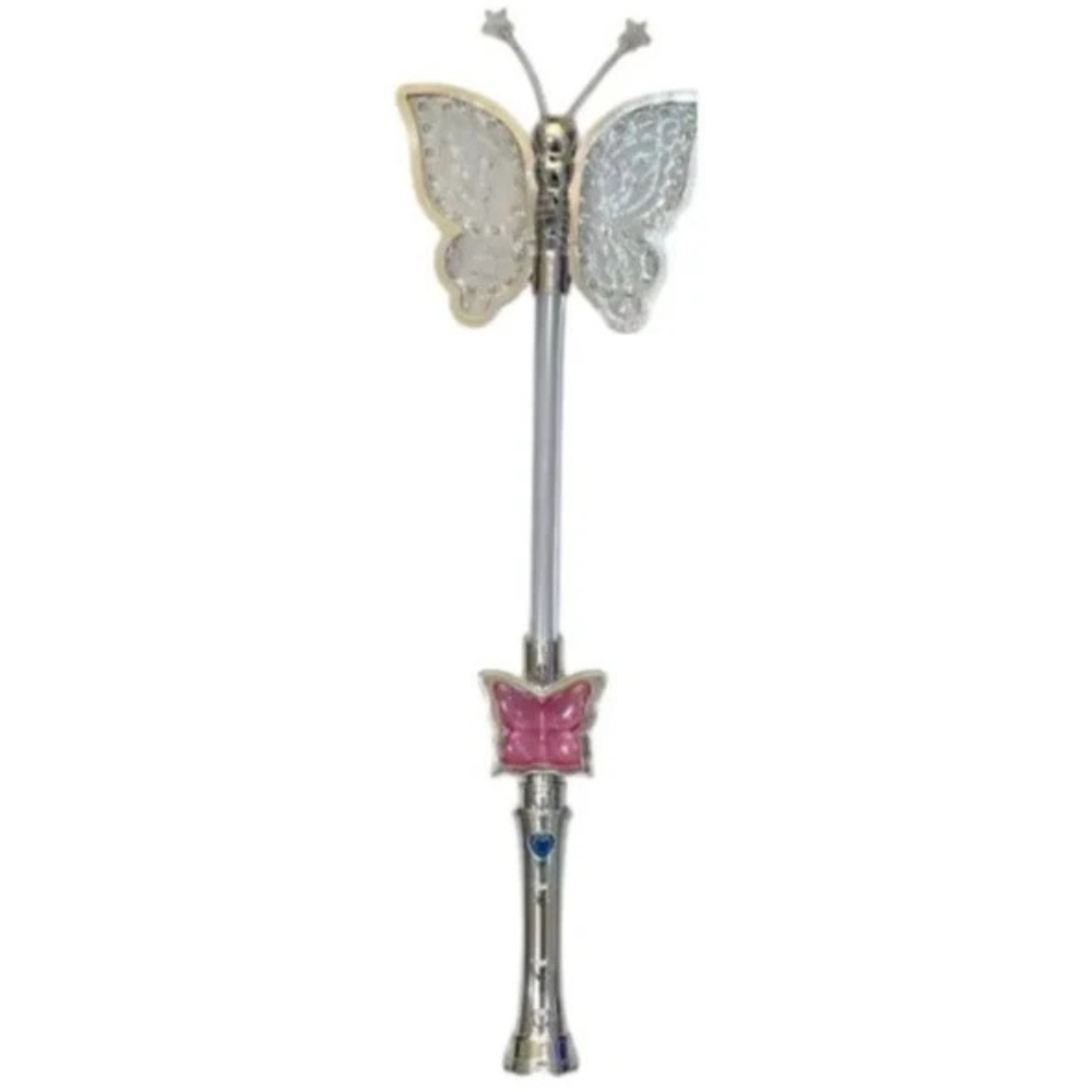 LED Butterfly Fairy Wand Light Up Musical Toy Kids Party Dress Up Gift