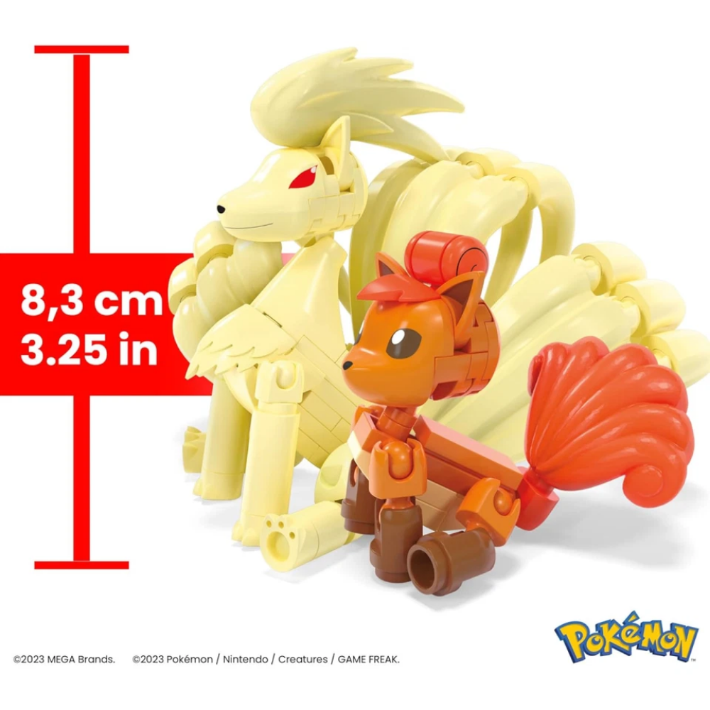 Mega Pokémon Vulpix Evolution Building Set 145 Pieces with Ninetales Display Base Toy