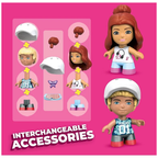 Barbie Mega Construx Bakery Building Set with Barbie Ken Dolls Accessories Mattel Kids 4+