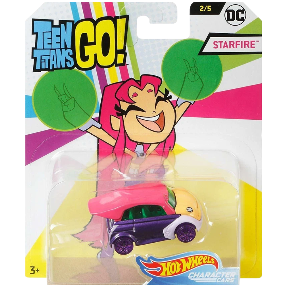 Hot Wheels Teen Titans Go! Dmh73 5 Pack Diecast Toy Cars 1:64 Scale Character Racing Set