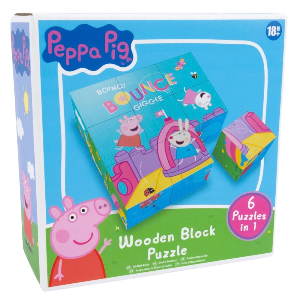 Peppa Pig Wooden Block Puzzle for Toddlers Kids Learning Toy