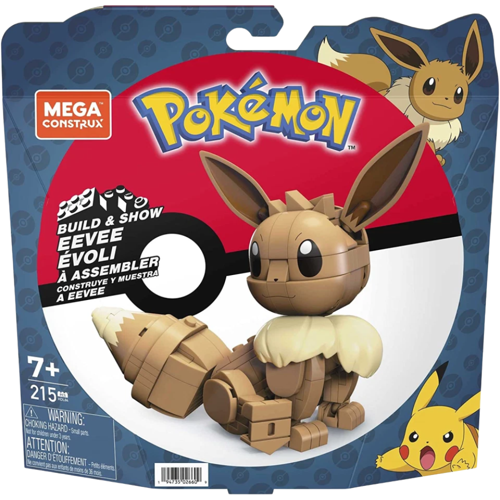 Mega Construx Pokemon Eevee Construction Set Building Toy for Kids Collectible Playset