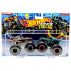Hot Wheels Monster Trucks Demolition Doubles 2-Pack 1:64 Scale Die-Cast Monster Truck Set Collectible Toy Vehicles