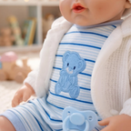 Baby Doll Boy Lifelike 18-Inch Soft Bodied Dolly Toy with Blue Outfit for Kids Pretend Play