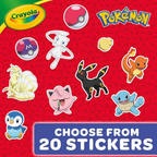Crayola Pokémon Colouring Book with Stickers 96 Pages Activity Book for Ages 3+
