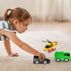 Abeec Emergency Vehicles Toy Set 5 Pack Police Fire Ambulance Helicopter Bin Lorry Pretend Play 3+