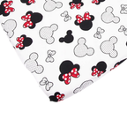 Mickey Mouse Red Fitted Cot Sheet 100% Cotton Baby Mattress Cover for Cot Bed Crib