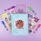 LOL Surprise Tweens Fluffy Diary Journal Set A6 With 4 Gel Pens Glitter Stickers Kids Creativity Gift 5+