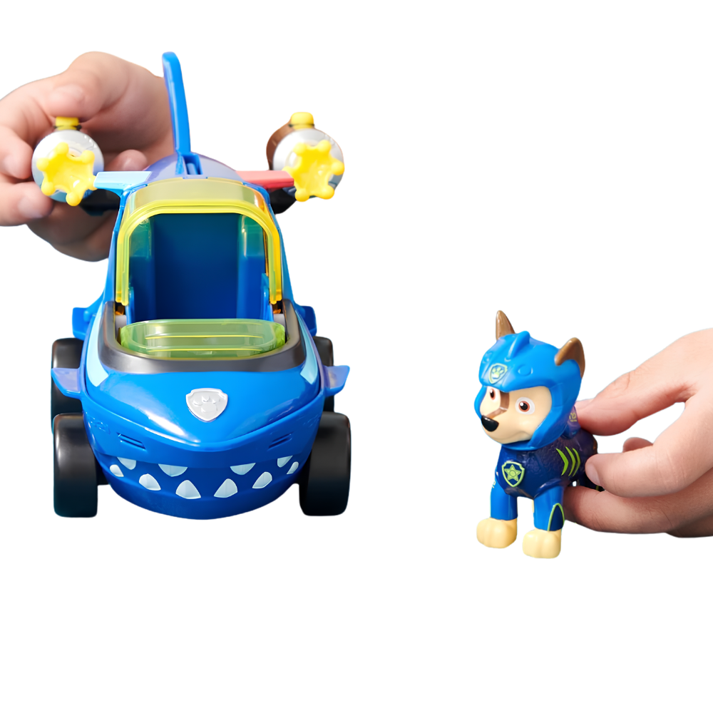 PAW Patrol Aqua Pups Chase Transforming Shark Rescue Vehicle Kids Toy Playset