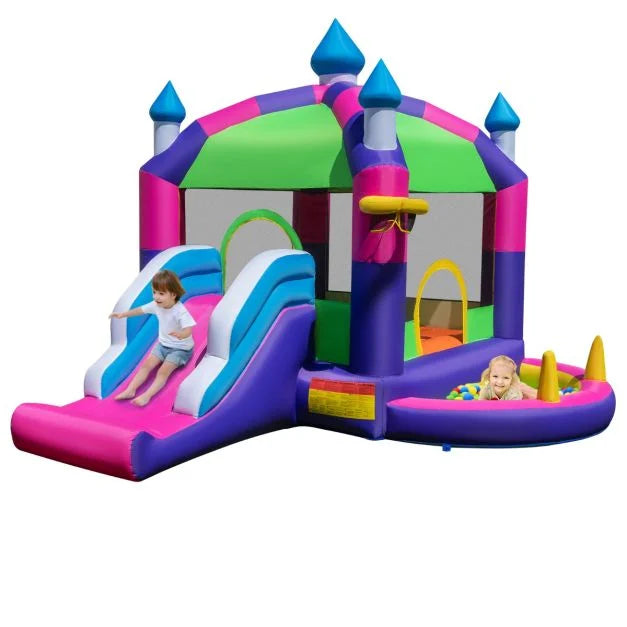 5-in-1 Fun Bounce Castle with Sun Roof for Kids