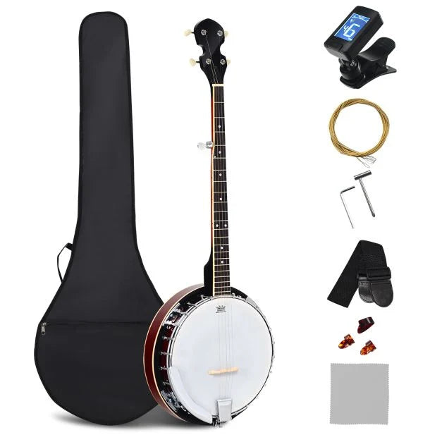 5-String Full-Size Banjo with Remo Head and 24 Brackets