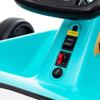 Electric Ride-On Go Kart for Kids with Music, Lights, Horn – Blue, 6V, Ages 3-5