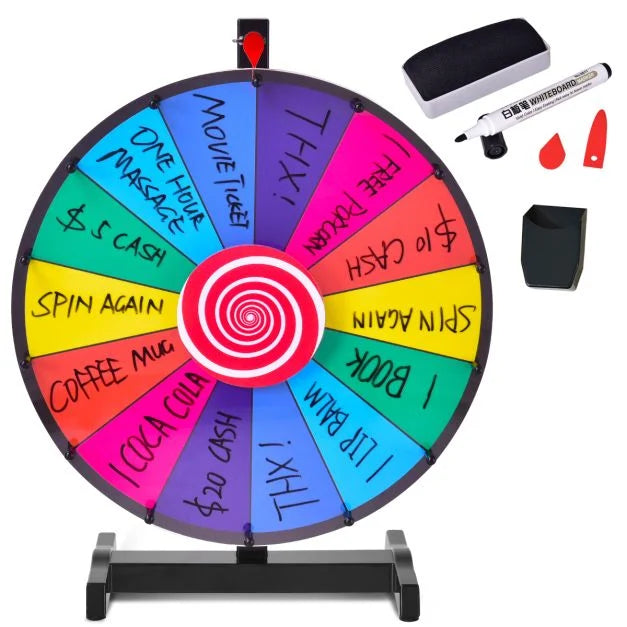 Tabletop 60cm Spinning Prize Wheel – Perfect for Games & Promotions