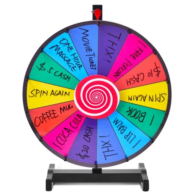 Tabletop 60cm Spinning Prize Wheel – Perfect for Games & Promotions