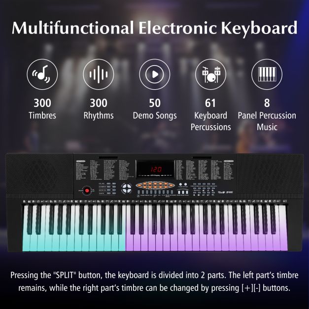 88-Key Foldable Full-Size Semi-Weighted Digital Piano Keyboard with MIDI Connectivity
