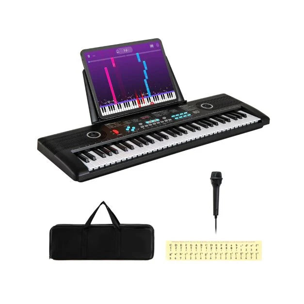Beginner 61-Key Keyboard Piano with Stand – Digital Music Instrument