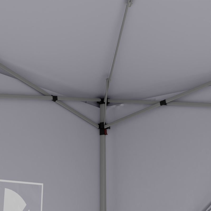Durable White Pop-Up Wedding and Party Gazebo with Windows and Carry Bag 3x3m