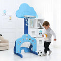 3-in-1 Toddler Basketball Hoop Set with 5 Adjustable Height Levels