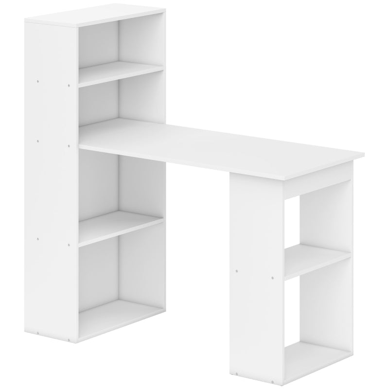 White Computer Desk with Storage – 120cm Home Study Table