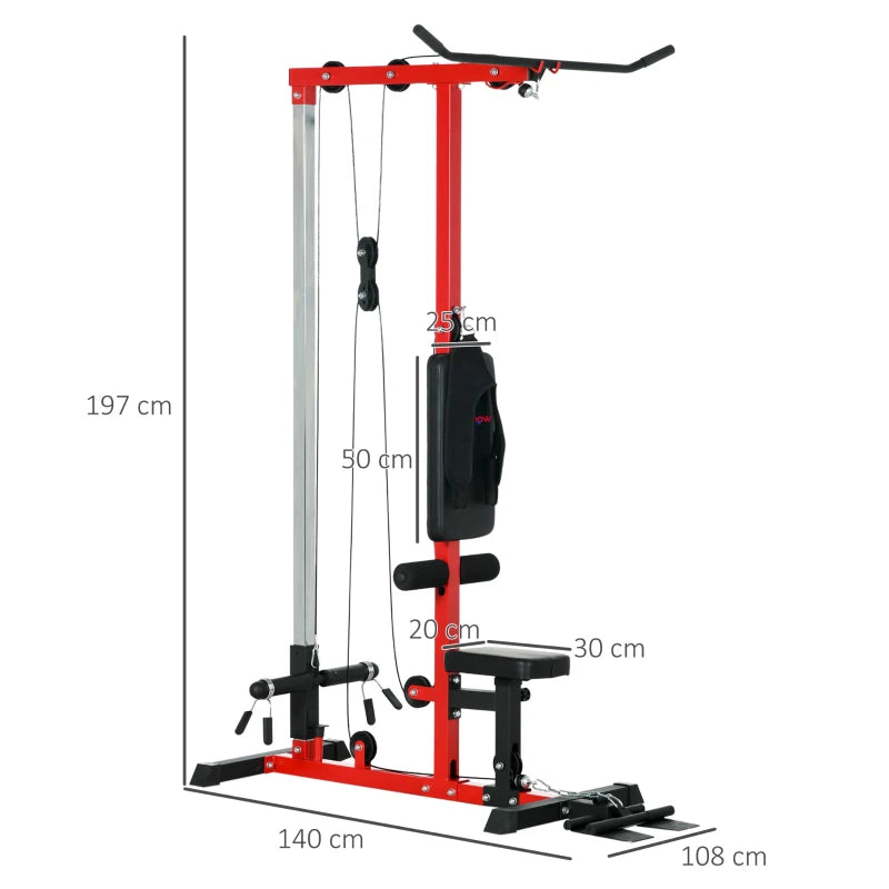 Home Gym Power Cage – Pull Up Bar & Adjustable Seat