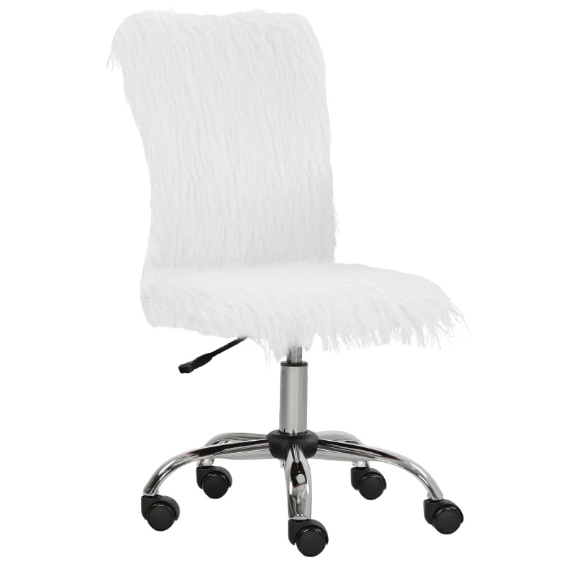 Modern Armless Swivel Desk Chair for Home Office