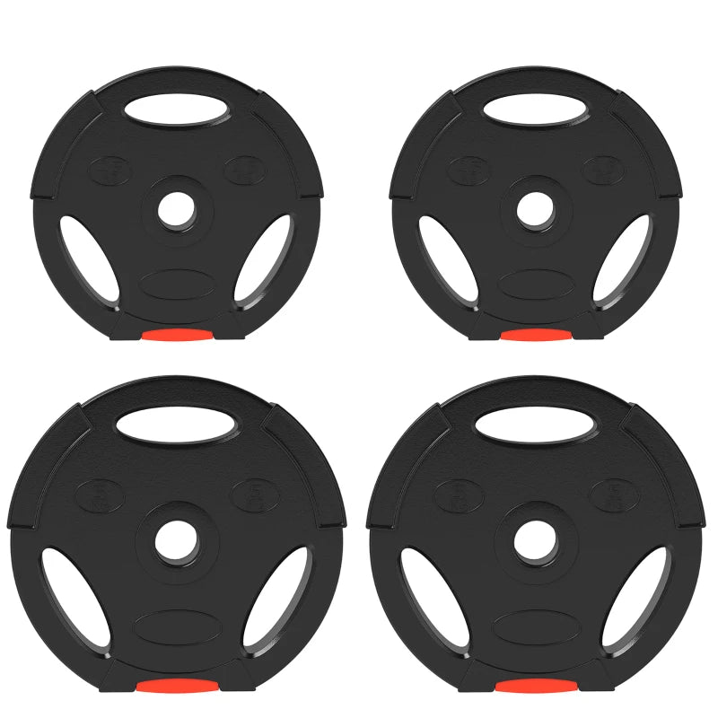 Olympic Weight Set – Two 5kg and Two 2.5kg Plates, Black