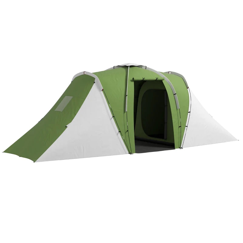 Green Tunnel Tent – Large 4-6 Person Camping Tent with Living Area