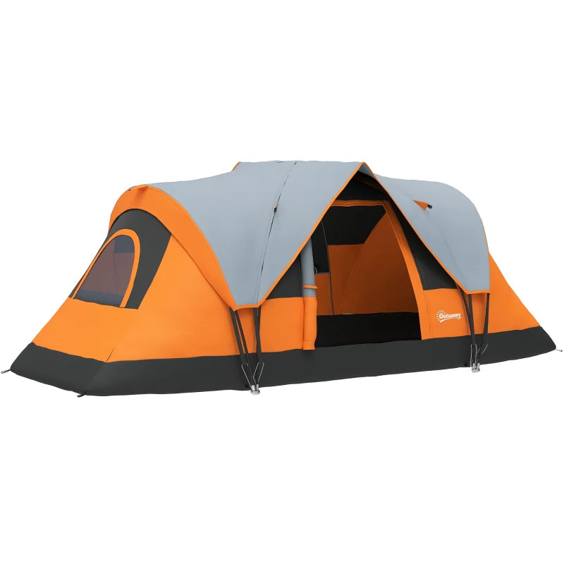 5-6 Person Waterproof Dome Tent – Orange Camping Tent