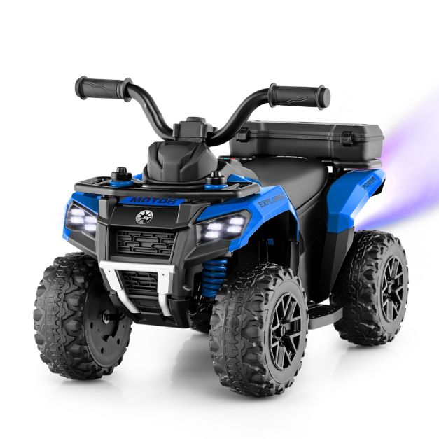 Kids 6V Electric Quad | Spray Feature & Rear Storage Box