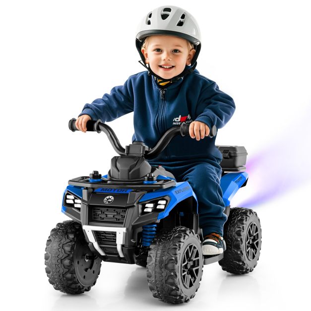Kids 6V Electric Quad | Spray Feature & Rear Storage Box