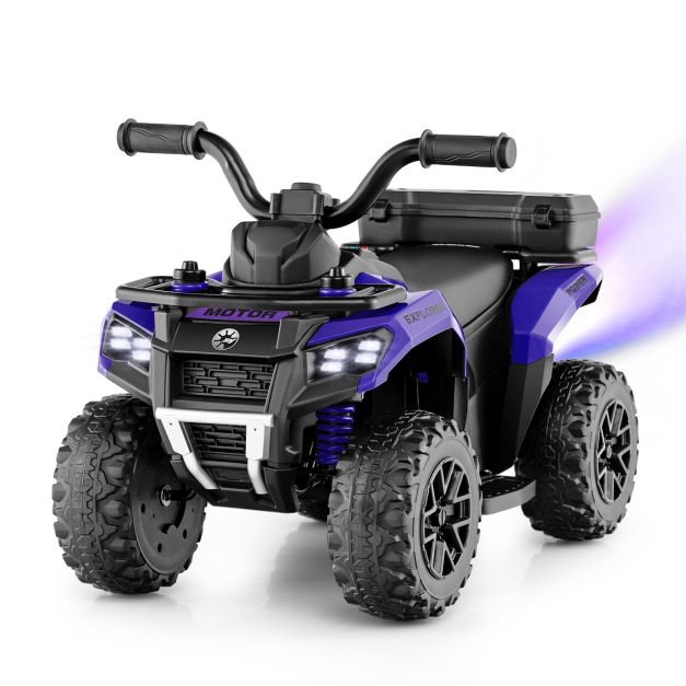 Kids 6V Electric Quad | Spray Feature & Rear Storage Box