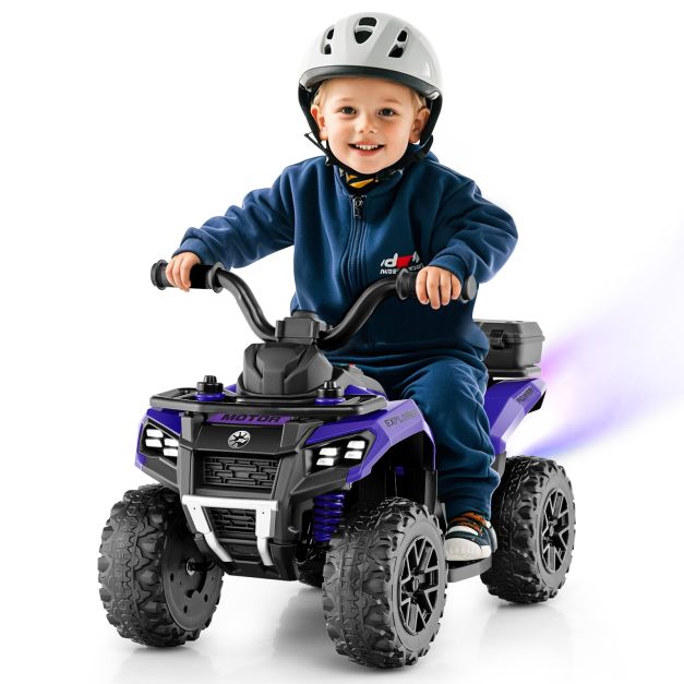 Kids 6V Electric Quad | Spray Feature & Rear Storage Box