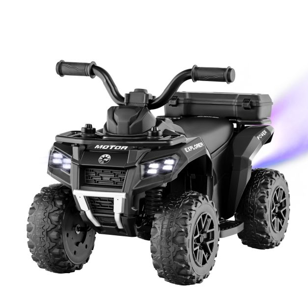 Kids 6V Electric Quad | Spray Feature & Rear Storage Box