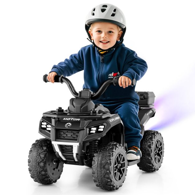 Kids 6V Electric Quad | Spray Feature & Rear Storage Box
