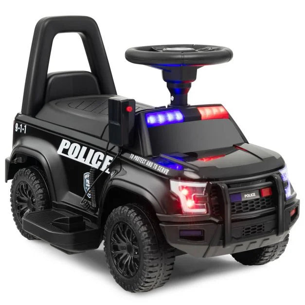 Kids 6V Ride-On Police Car with Sound Megaphone